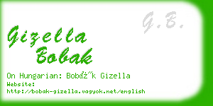 gizella bobak business card